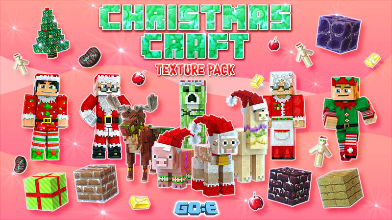 Download Christmas Craft Texture Pack In Minecraft Marketplace Minecraft PSD Mockup Templates