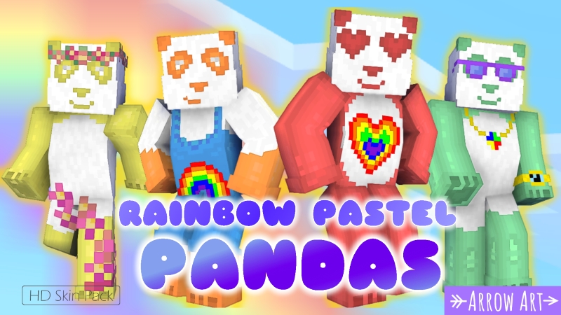 Rainbow Pastel Pandas Key Art