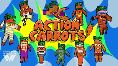 Action Carrots on the Minecraft Marketplace by Wandering Wizards Action Carrots on the Minecraft Marketplace by Wandering Wizards