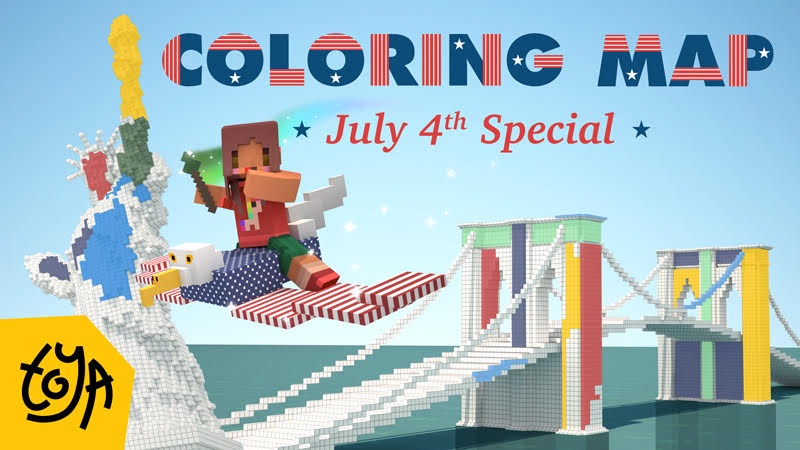 Coloring Map: July 4th Special Key Art